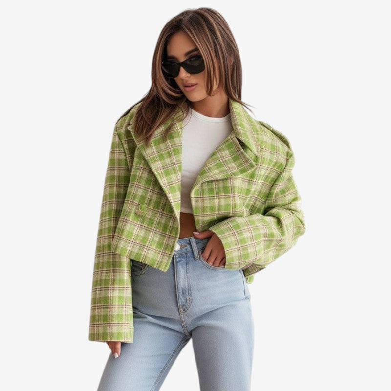 Amelia – Long sleeve coat with notched collar