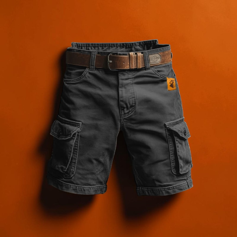 Men’s Versatile Multi-Pocket Drawstring Shorts