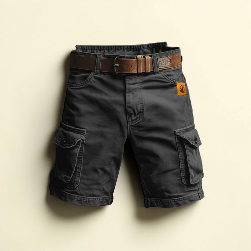 Men’s Versatile Multi-Pocket Drawstring Shorts