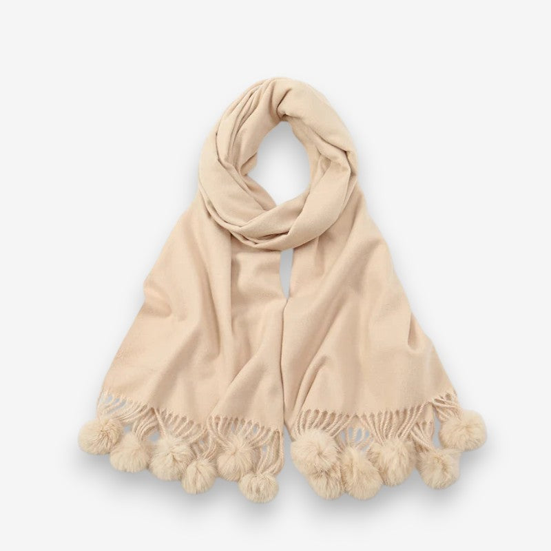Clara – Adjustable Scarves with Ball Imitation Design