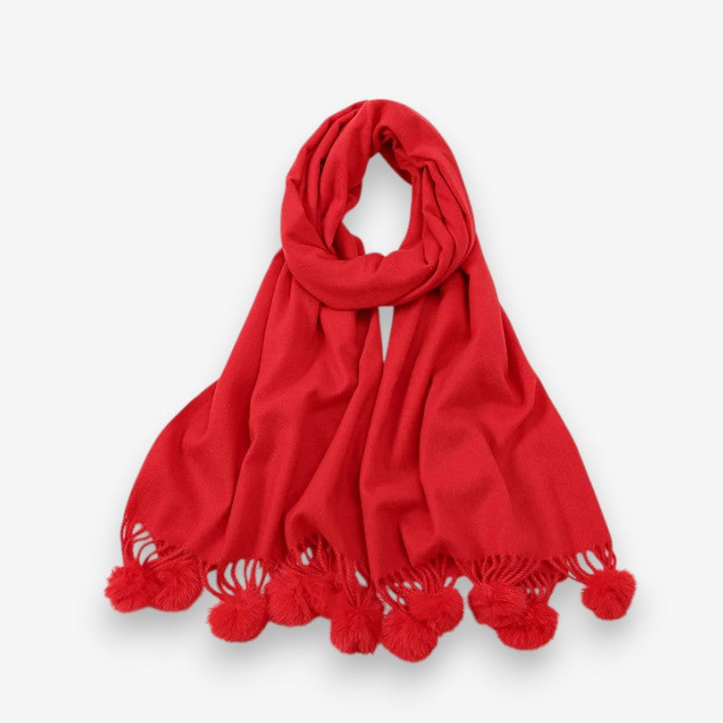 Clara – Adjustable Scarves with Ball Imitation Design
