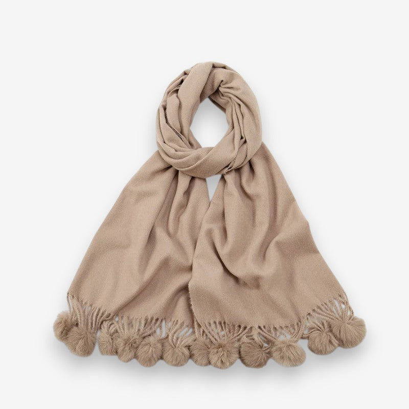 Clara – Adjustable Scarves with Ball Imitation Design