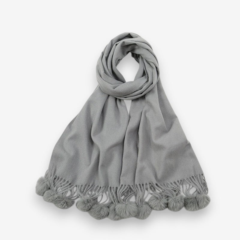 Clara – Adjustable Scarves with Ball Imitation Design