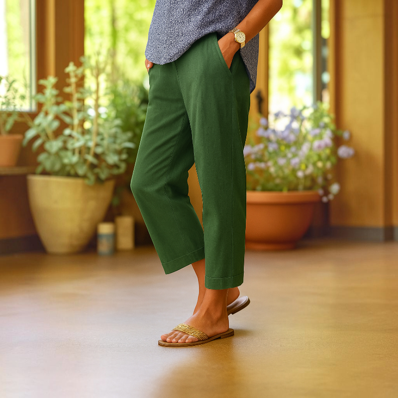 Womens Wide Leg Trousers with Pockets