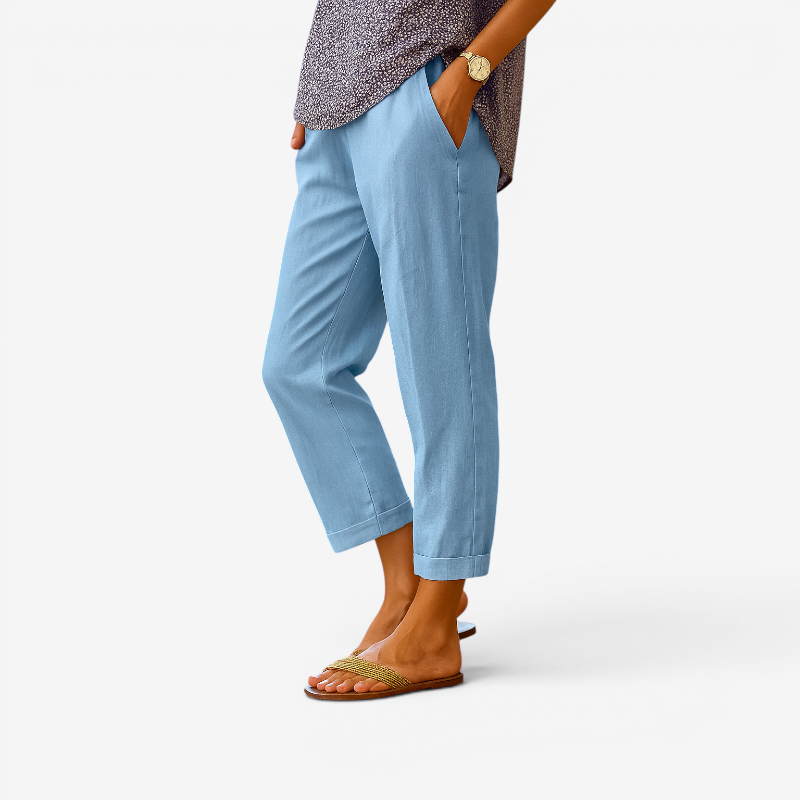 Womens Wide Leg Trousers with Pockets