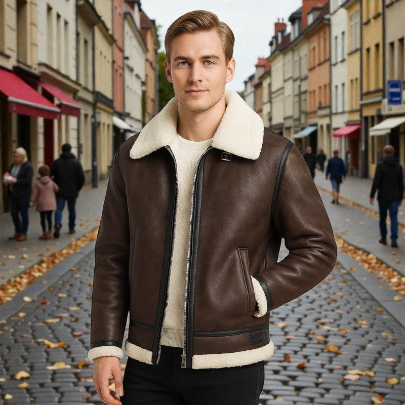 Lucas – Long Sleeve Jacket with Zipper Closure and Pocket Design