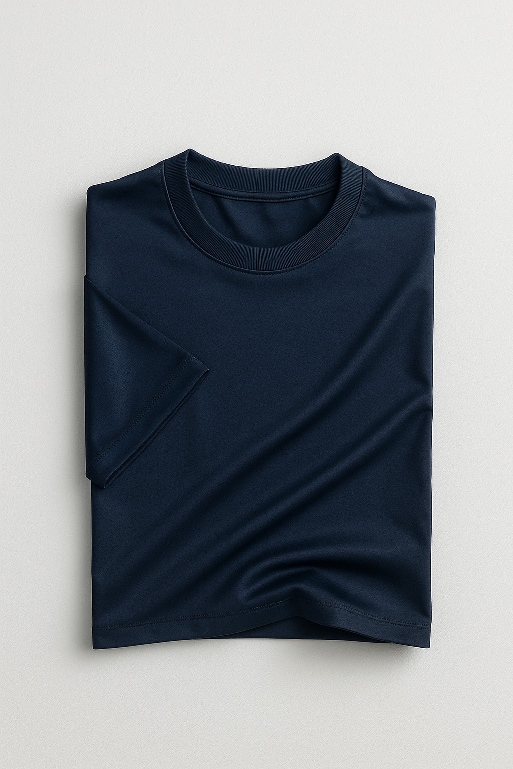 Luxe Glans T-shirt – Midnight Navy Velani