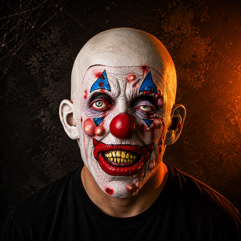 ClownFlick - Clown Halloween Mask With Detailed Facial Design
