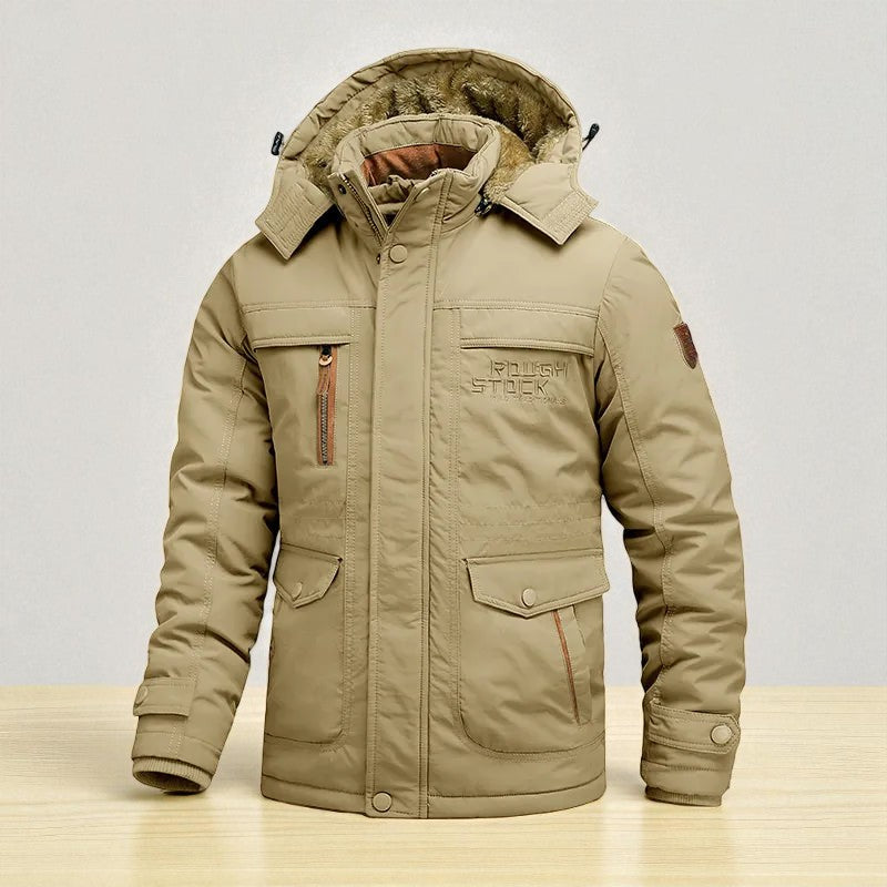 Thomas - Jas met Lange Mouwen Meerdere Zakken en Capuchonontwerp Velani