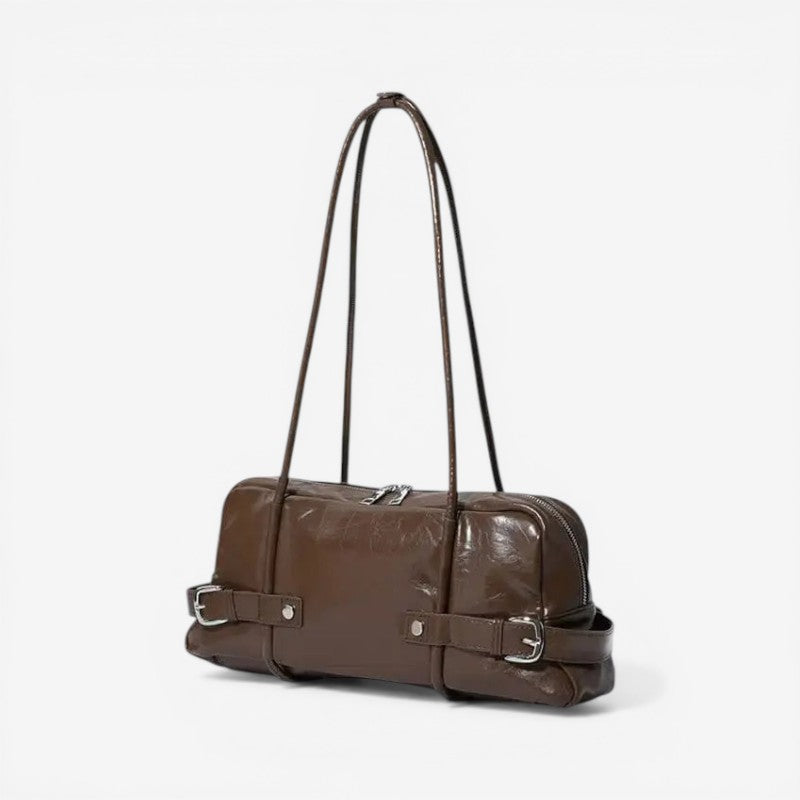Women Shoulder Bag Long Strap Zipper