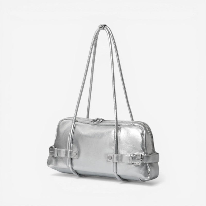 Women Shoulder Bag Long Strap Zipper