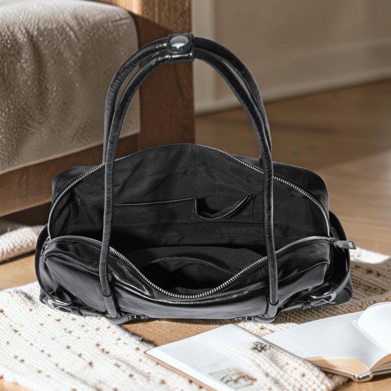 Women Shoulder Bag Long Strap Zipper