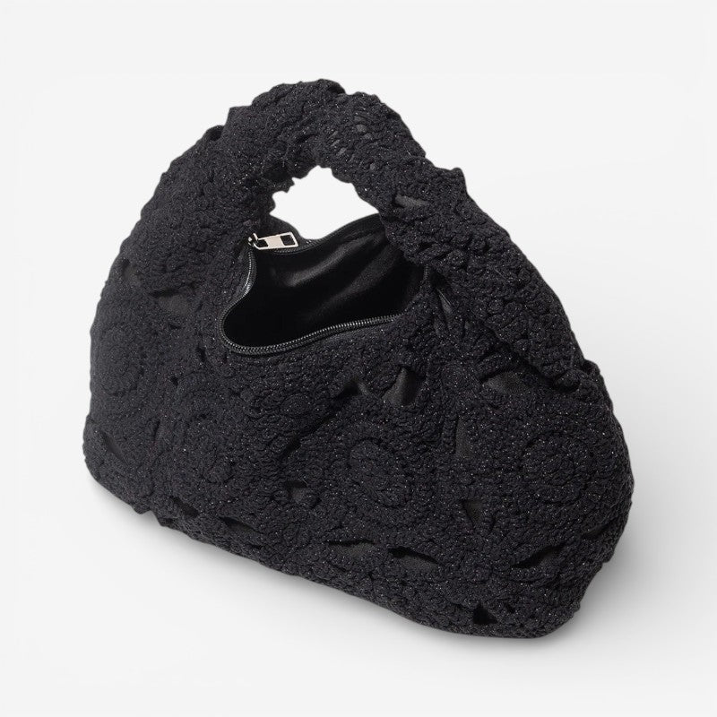 Penelope – Handbag with Openwork Pattern, Handle & Zipper Closure