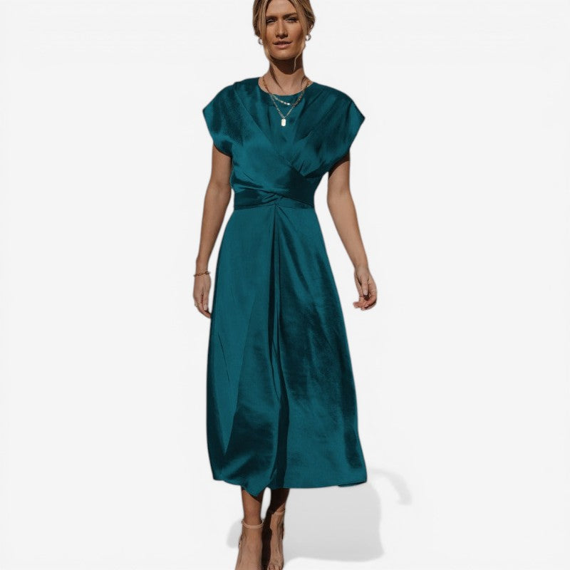 Sleeveless Wrap Waist Dress