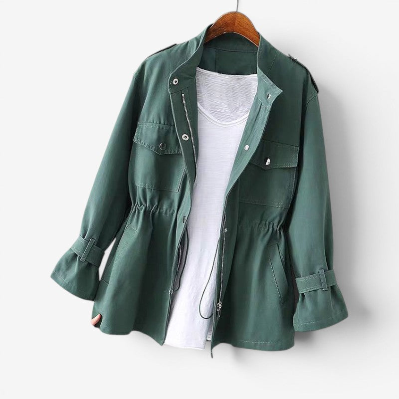 Women’s Zip Front Jacket Long Sleeve with Side Pockets