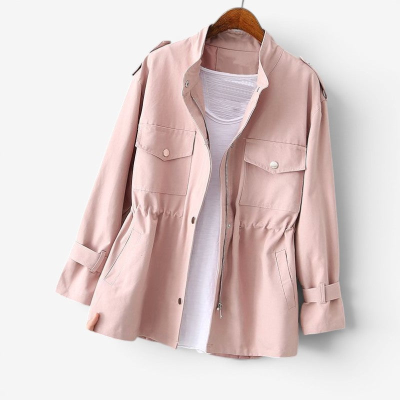 Women’s Zip Front Jacket Long Sleeve with Side Pockets