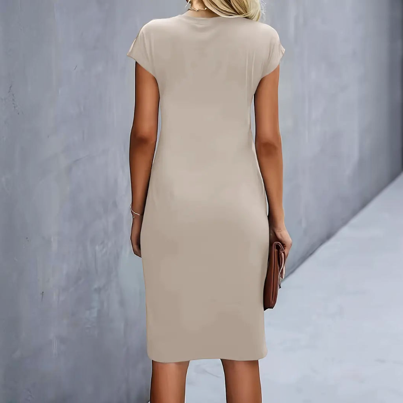 Twist Waist Bodycon Midi Dress for Women