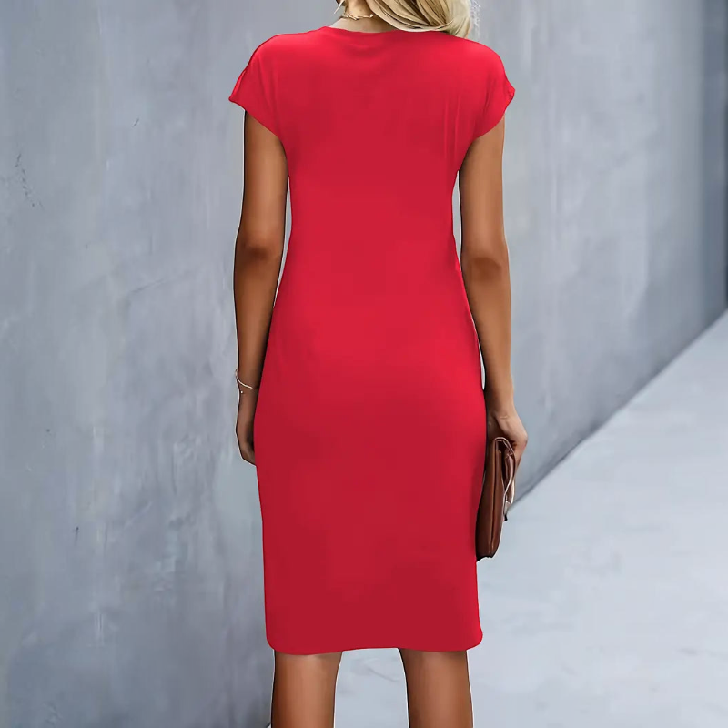 Twist Waist Bodycon Midi Dress for Women