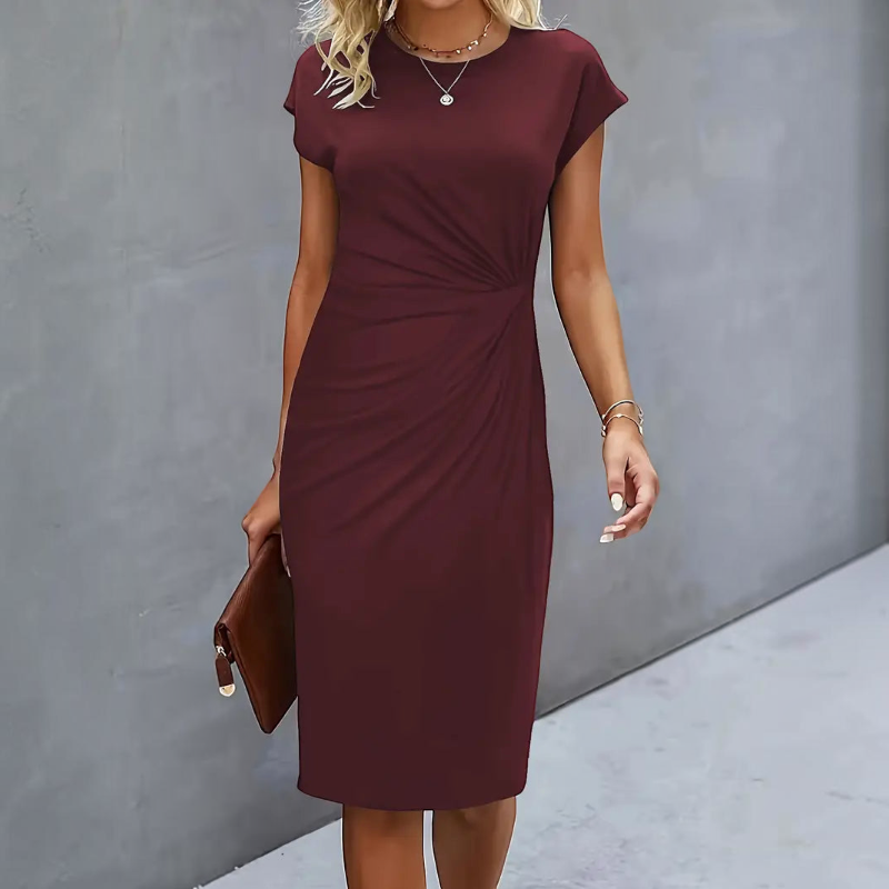 Twist Waist Bodycon Midi Dress for Women