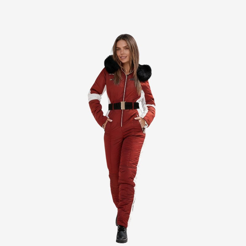 Chloe – Long Sleeve Jumpsuit with Adjustable Belt and Hoodie