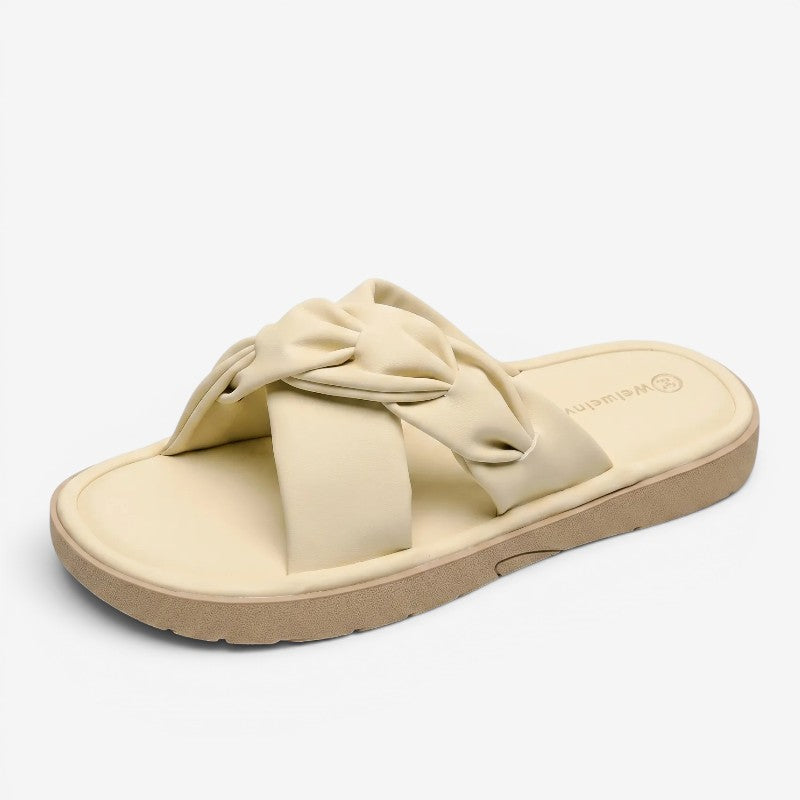 Ladies' Knotted Slide Slippers