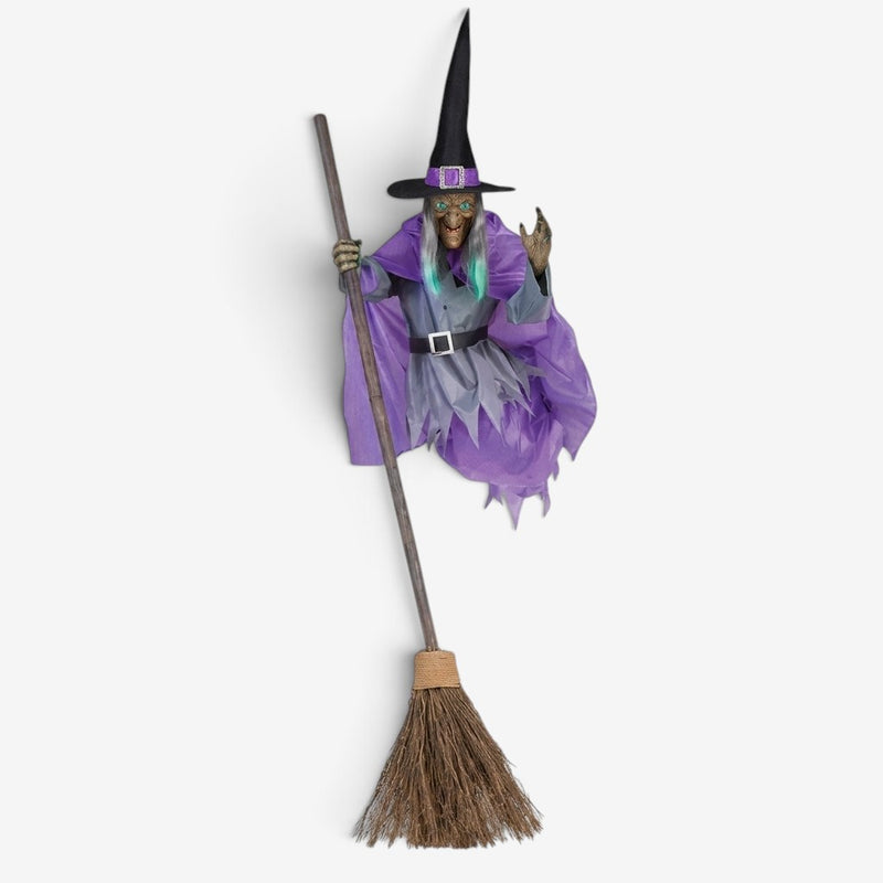 Animated Flying Witch Halloween Decoration