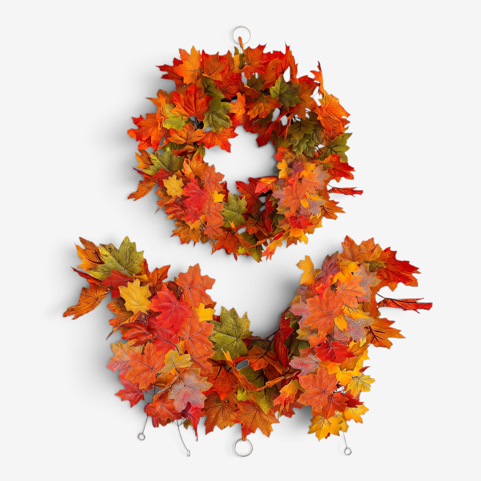 Vibrant Handmade Autumn Leaf Wreath