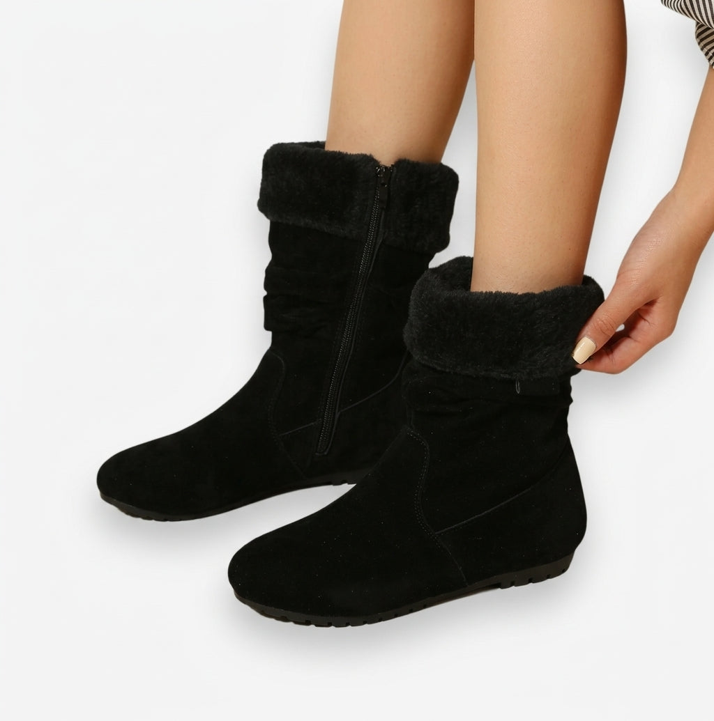 Clara – Round Toe Boots with Anti-Slip Grip
