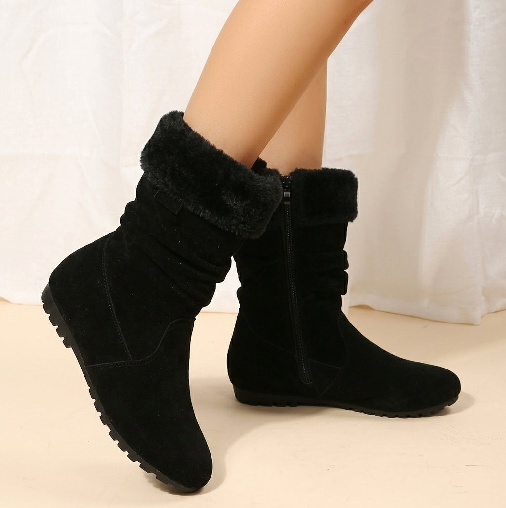 Clara – Round Toe Boots with Anti-Slip Grip