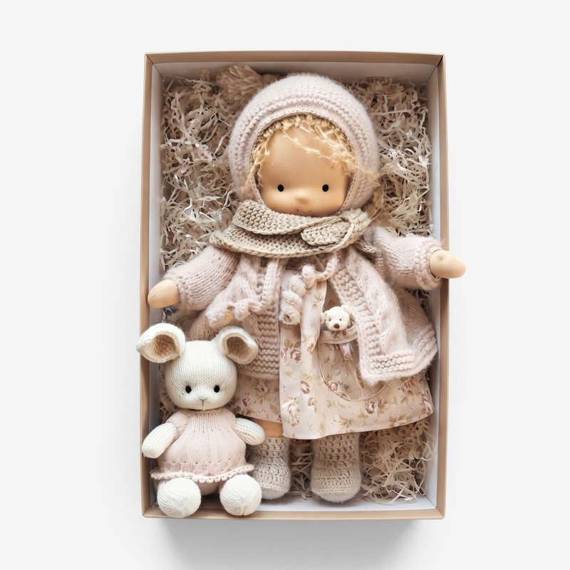 CotonDoux – Handmade Waldorf Doll with Soft Natural Materials