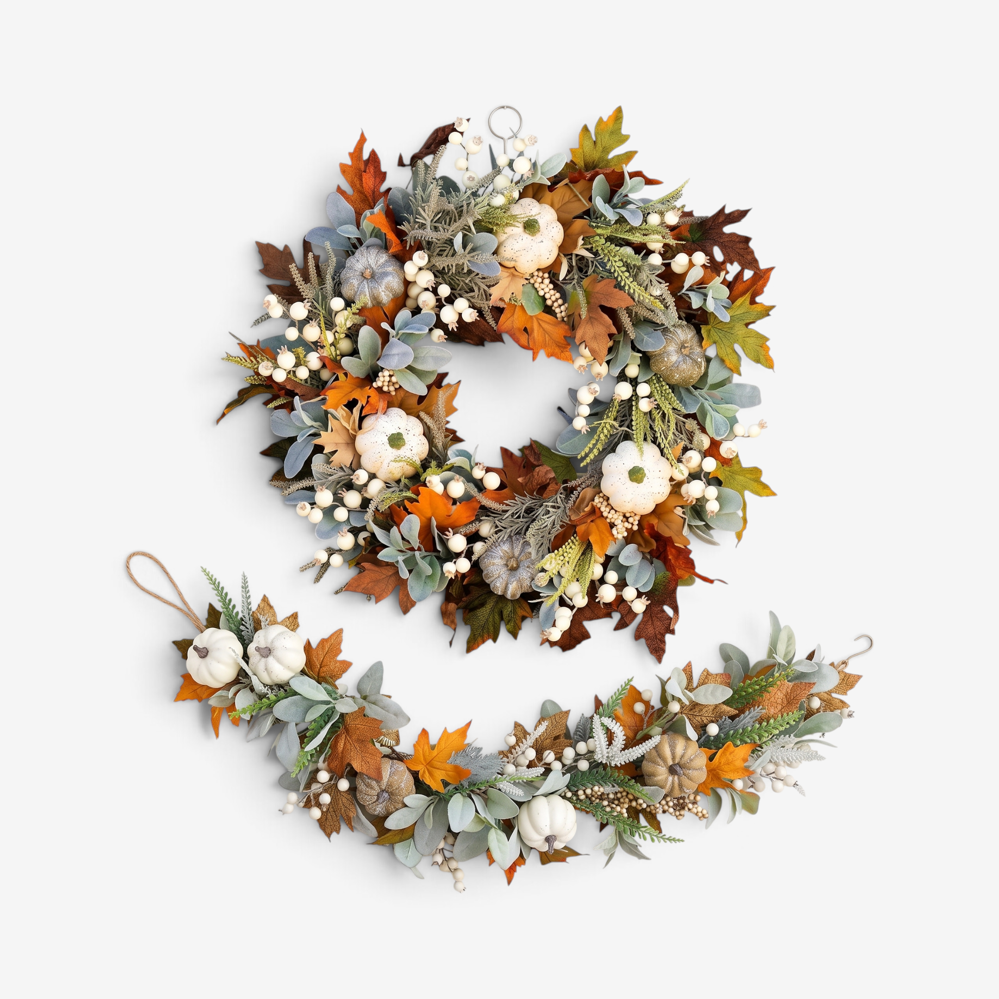 Vibrant Handmade Autumn Leaf Wreath