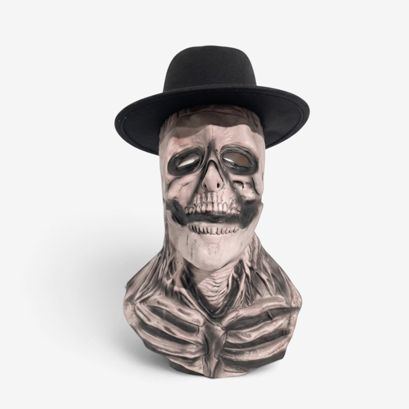 Realistic Skeleton Mask with Hat for Halloween Events