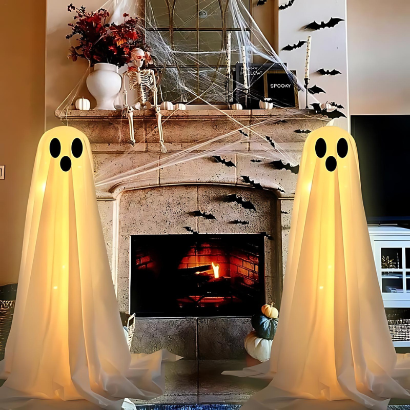GlowWisp - LED Ghost Halloween Decoration for Indoor and Outdoor Use