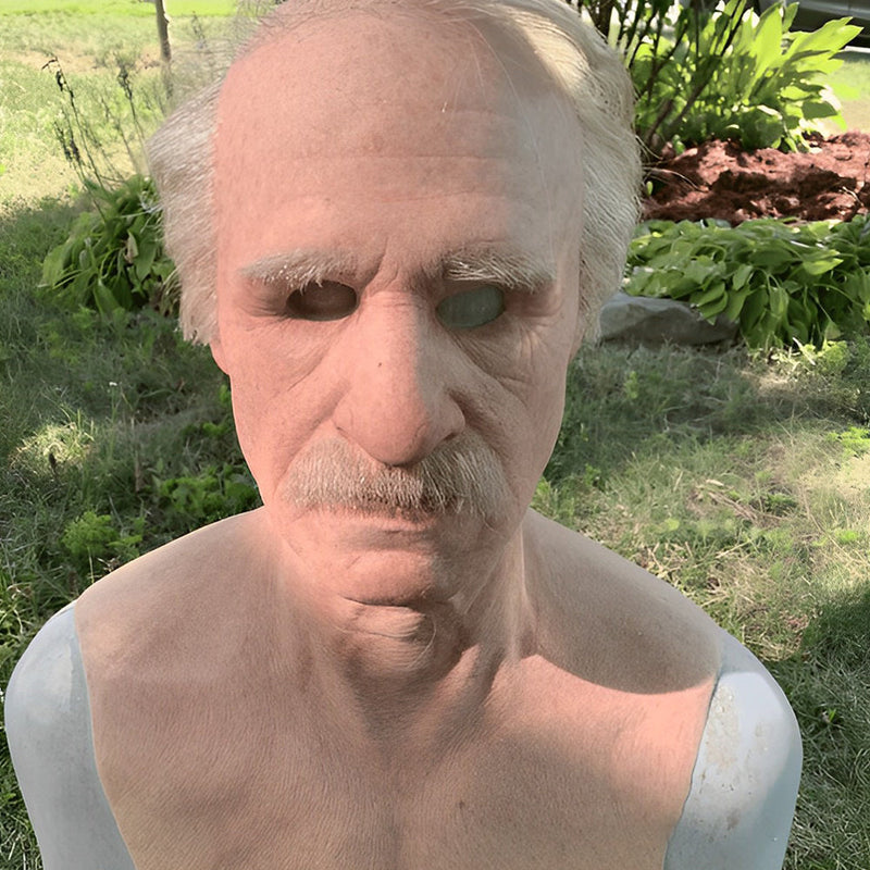 Realistic Old Man Mask for Halloween Fun