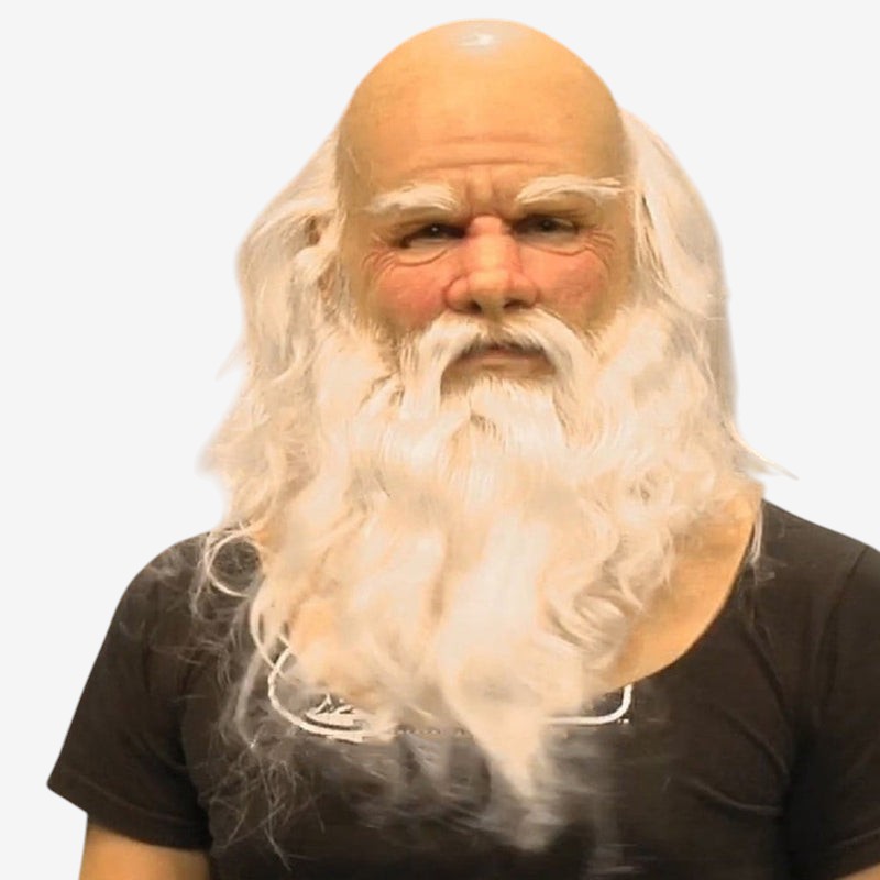 Realistic Old Man Mask for Halloween Fun