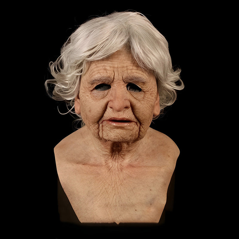 Realistic Old Man Mask for Halloween Fun