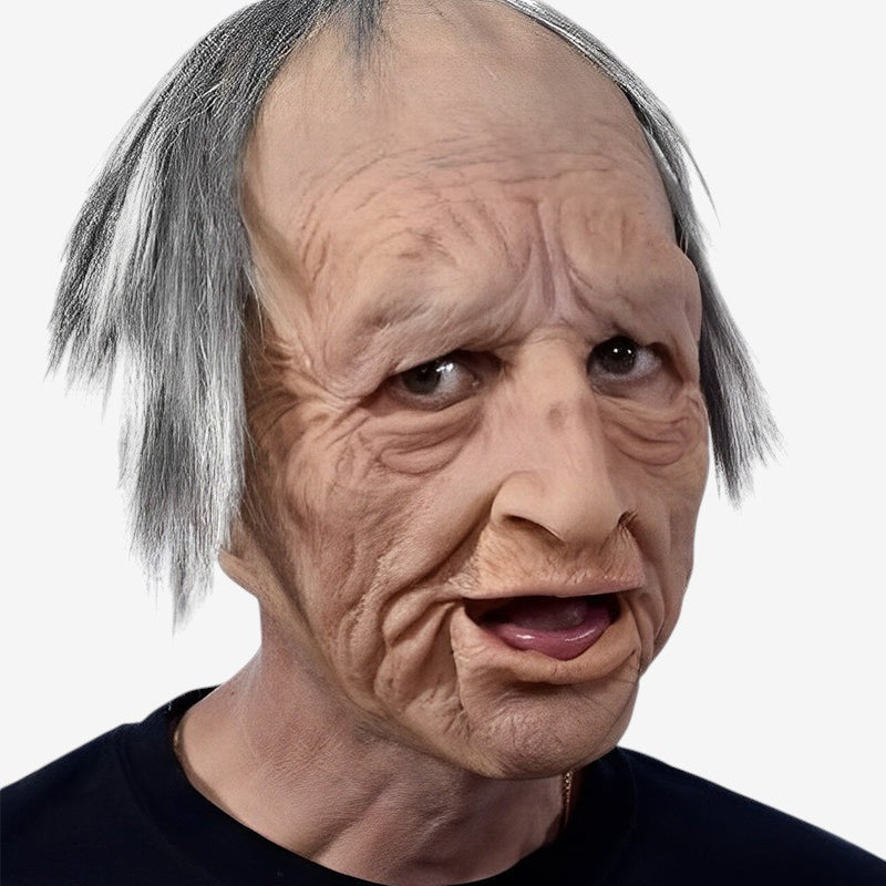 Realistic Old Man Mask for Halloween Fun