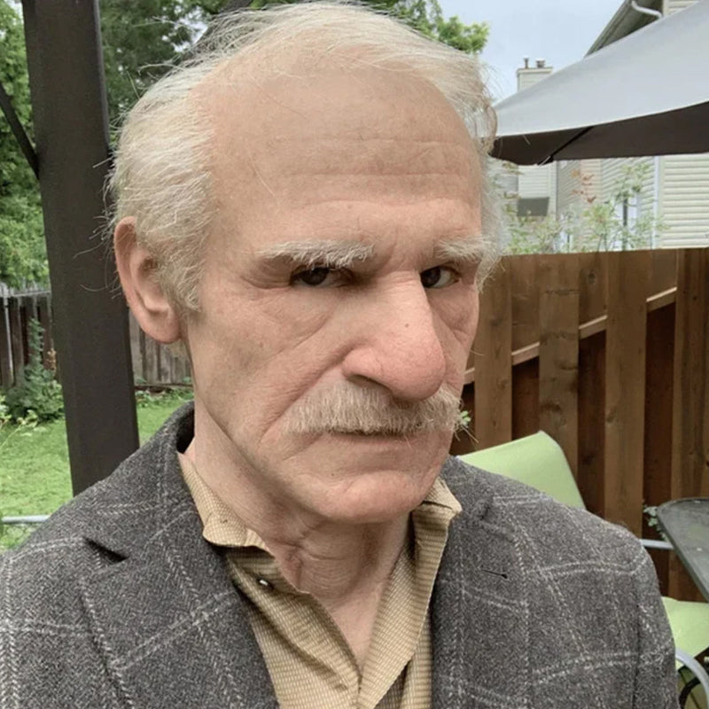 Realistic Old Man Mask for Halloween Fun