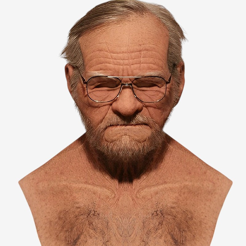 Realistic Old Man Mask for Halloween Fun