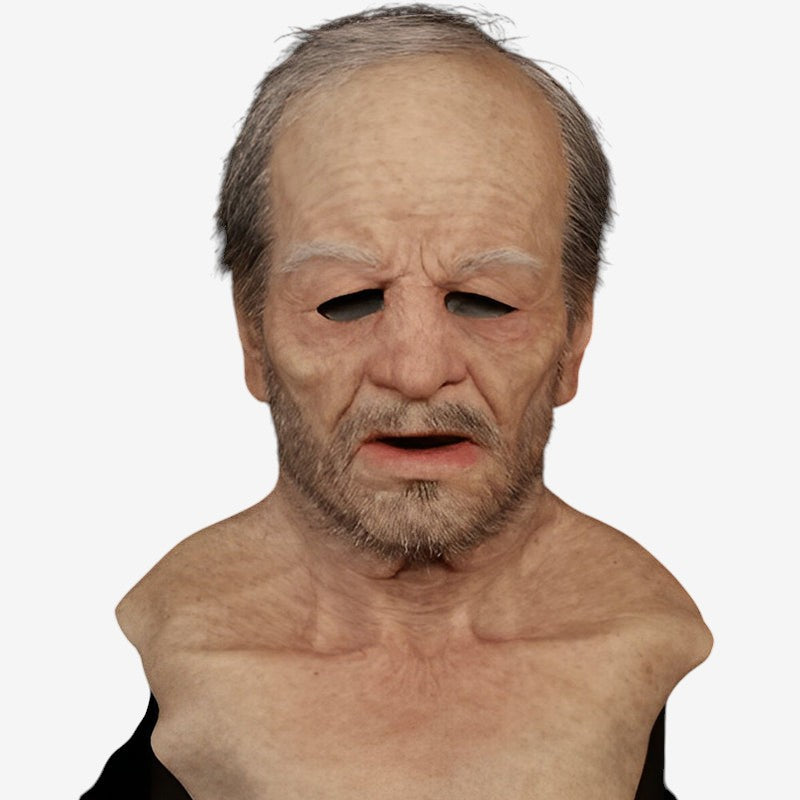 Realistic Old Man Mask for Halloween Fun