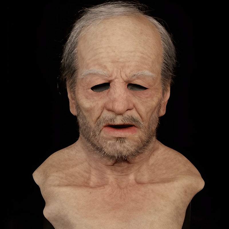 Realistic Old Man Mask for Halloween Fun