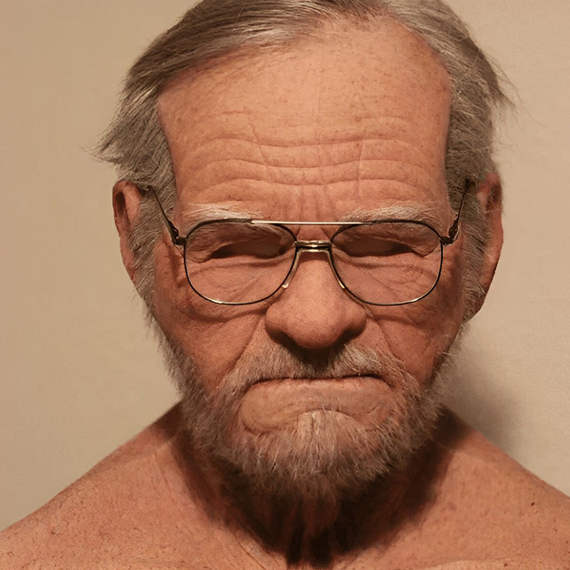 Realistic Old Man Mask for Halloween Fun