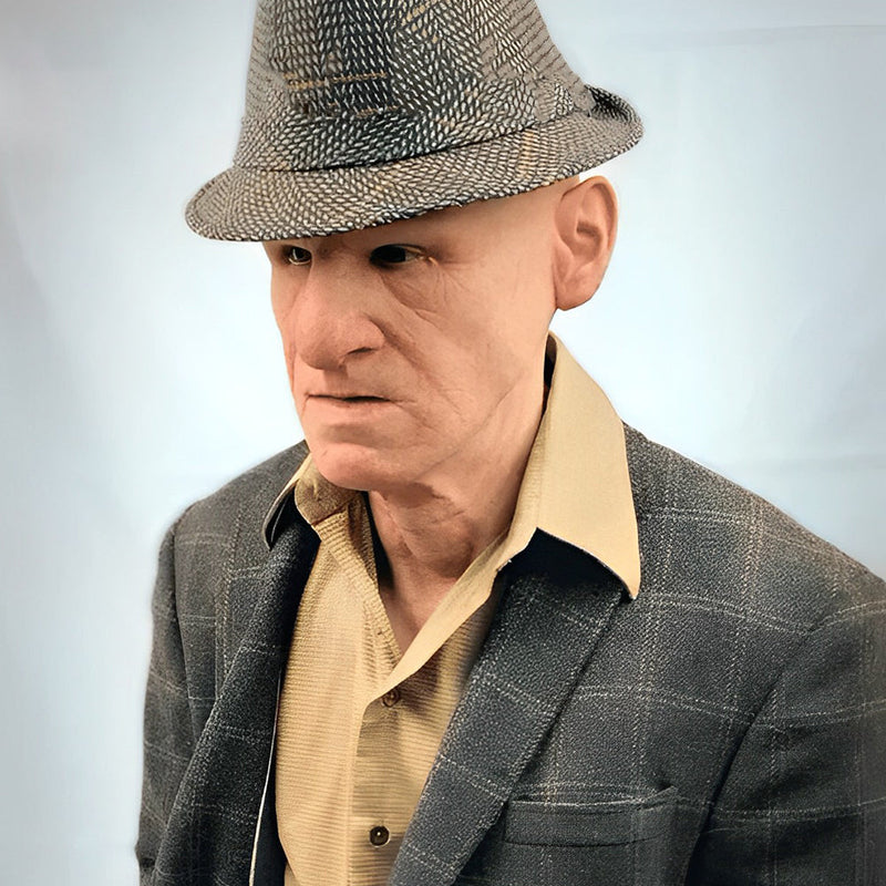 Realistic Old Man Mask for Halloween Fun