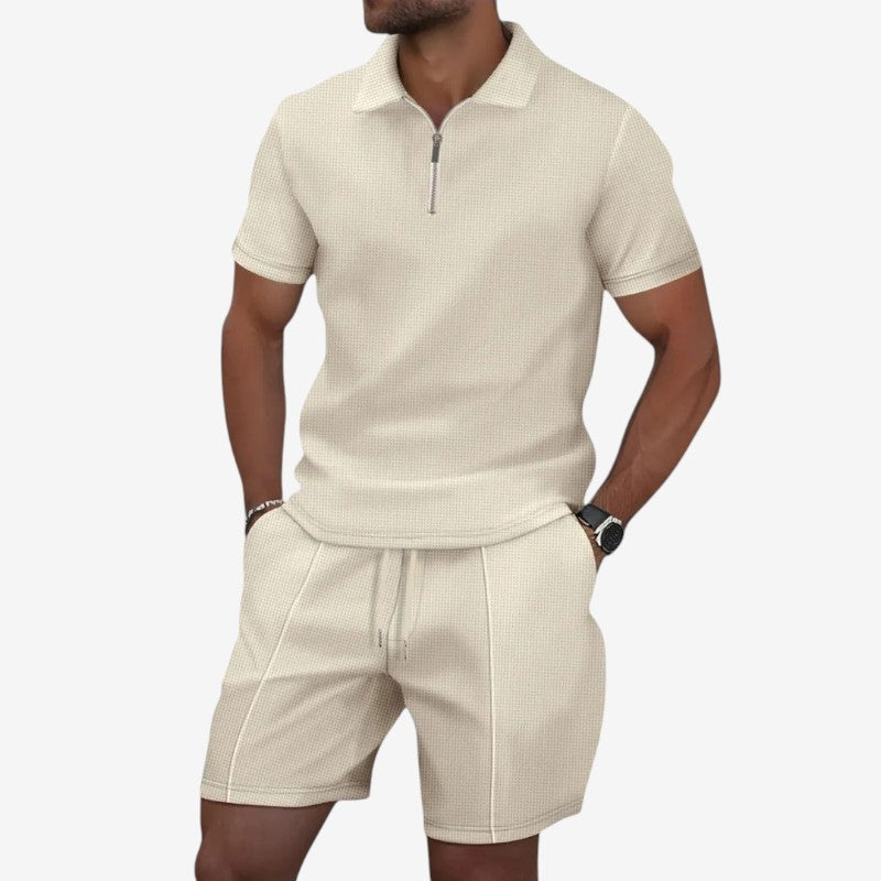 Men's Short Sleeve Polo and Shorts Set