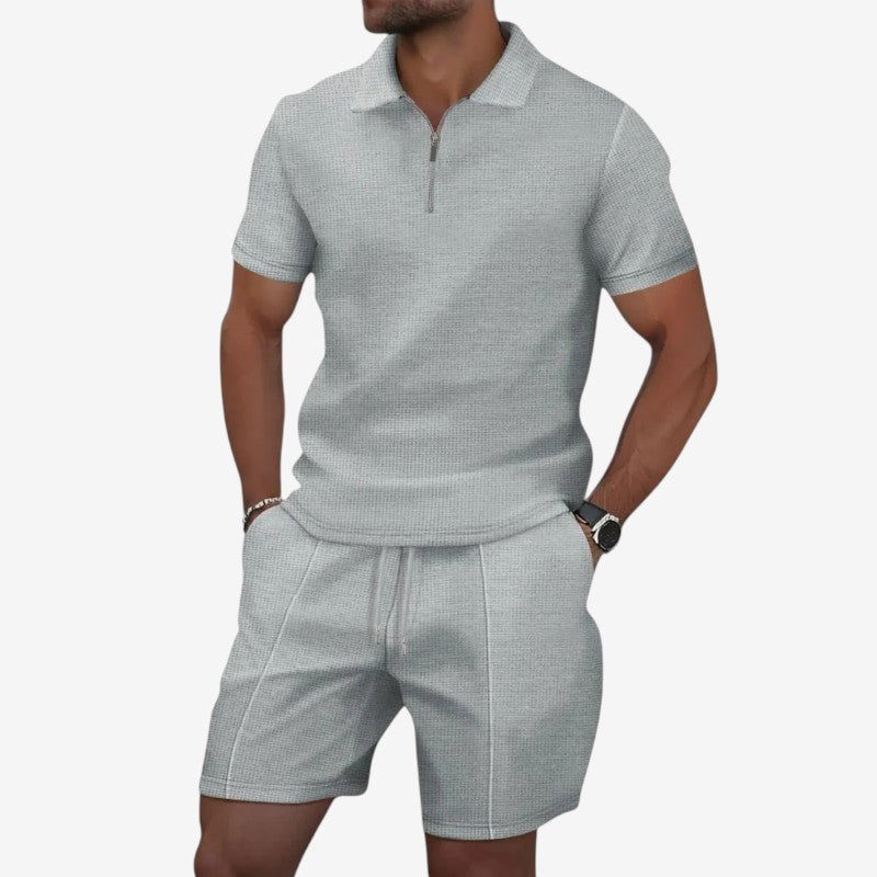 Men's Short Sleeve Polo and Shorts Set