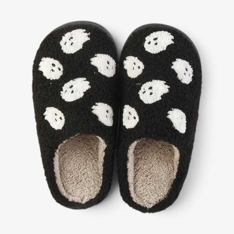 Hazel - Halloween Slippers With Ghost Design