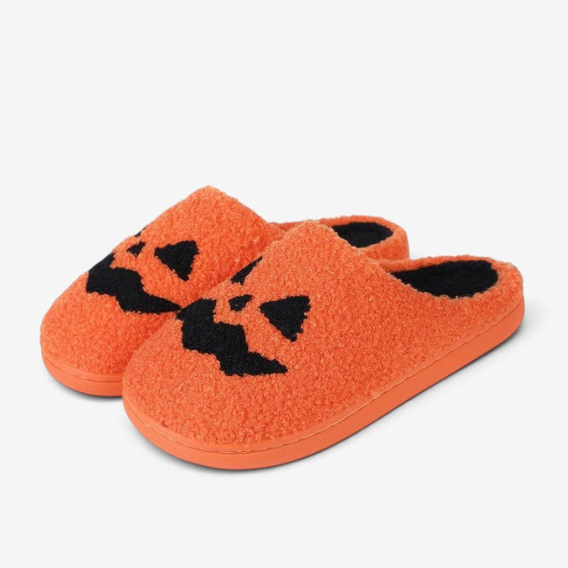 Halen - Pumpkin Face Halloween Slippers