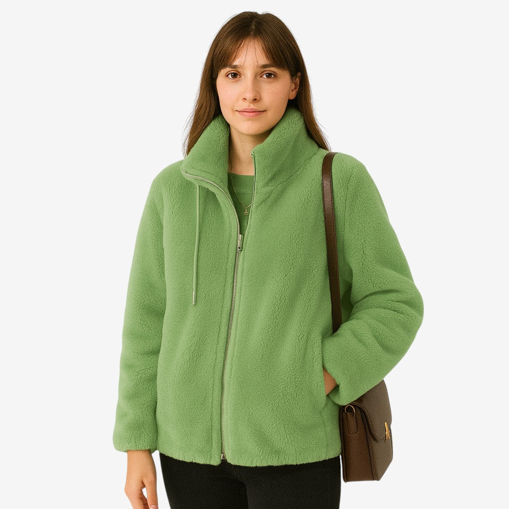 Nolan – Fleecegevoerde Jas met Opstaande Kraag en Ritssluiting Velani