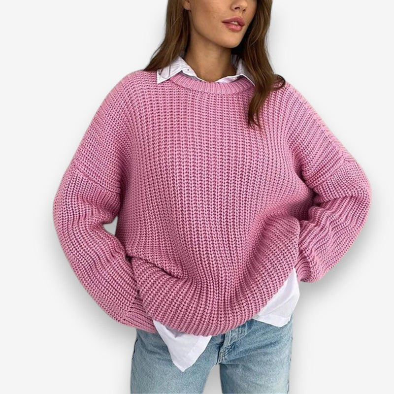 Emma – Long Sleeve Sweater with Round Neck
