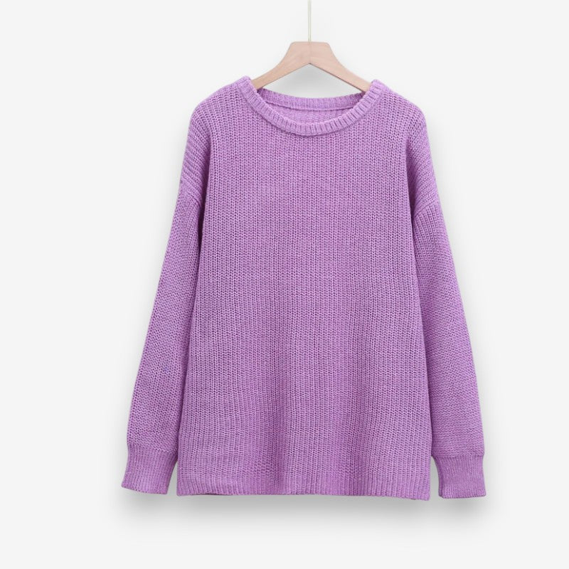 Emma – Long Sleeve Sweater with Round Neck